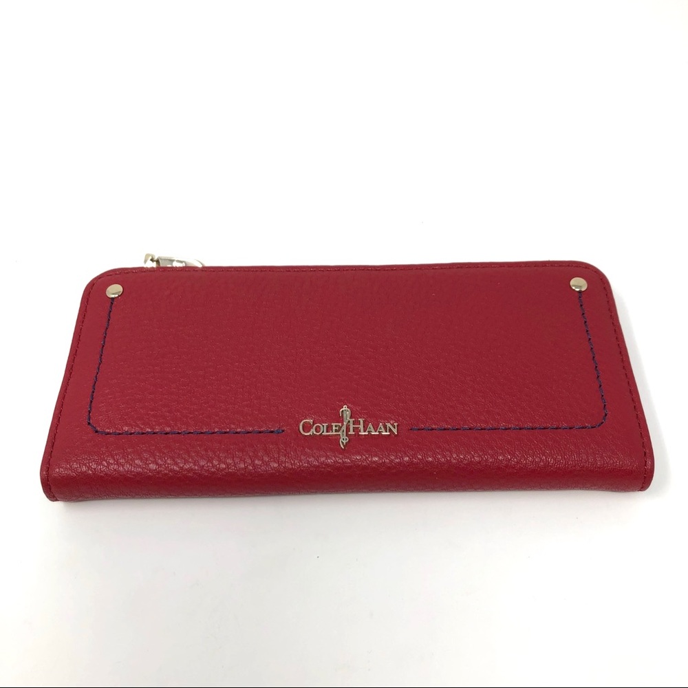 COLE HAAN brick red wallet, NWOT - Picture 2 of 9